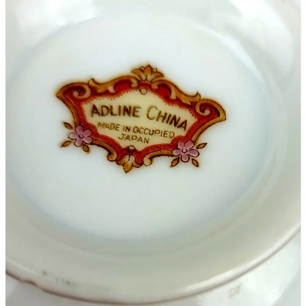 VNTG Teacups Hand Painted Both Marked Occupied Japan Adline China and Usagco